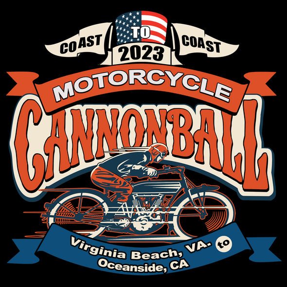 2023 Motorcycle Cannonball Vehicle / Trailer Decal available in 6" and Up