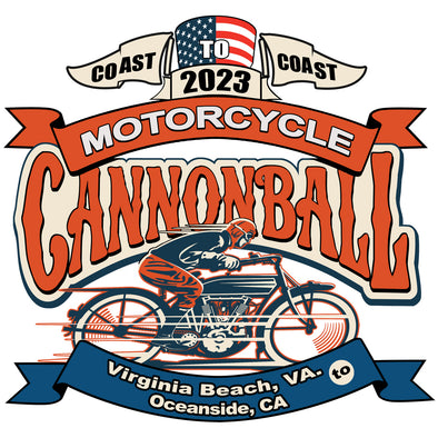 2023 Motorcycle Cannonball Vehicle / Trailer Decal available in 6" and Up