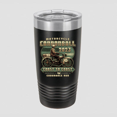 2023 Motorcycle Cannonball Coast To Coast 20oz Ringneck Tumbler