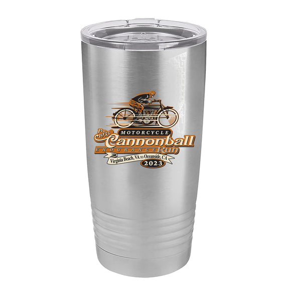 2023 Motorcycle Cannonball Endurance Run 20oz Ringneck Tumbler