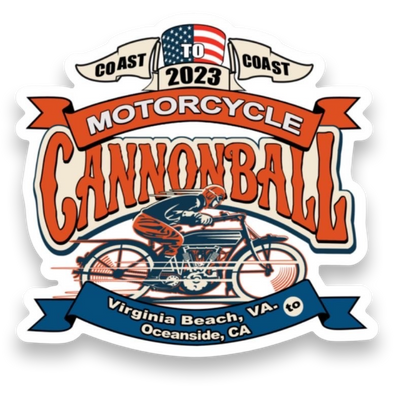 2023 Motorcycle Cannonball Official Event Logo Sticker / Decal