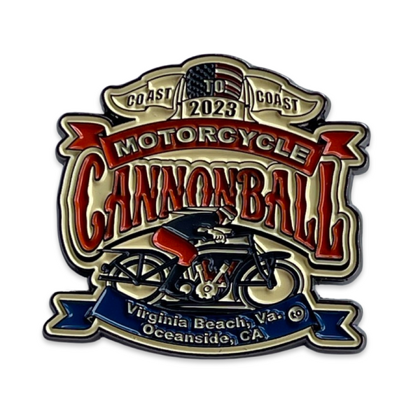 2023 Motorcycle Cannonball Event Lapel / Hat Pin