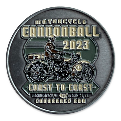 2023 Limited Edition Motorcycle Cannonball Challenge Collectible Event Coin