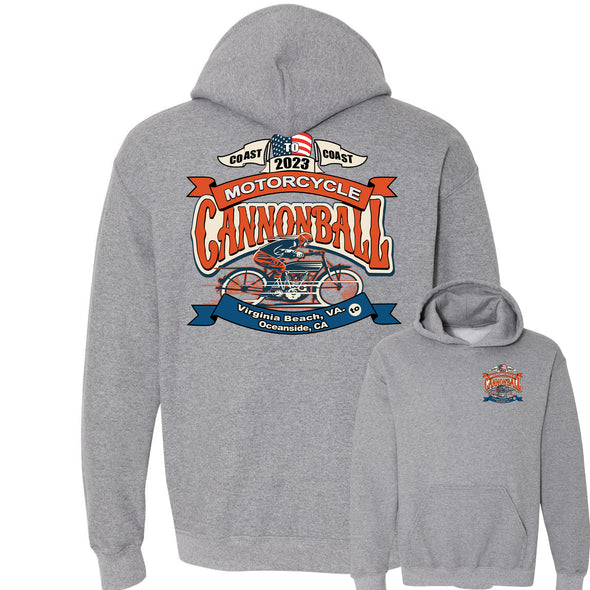 2023 Motorcycle Cannonball Flag Hoodie
