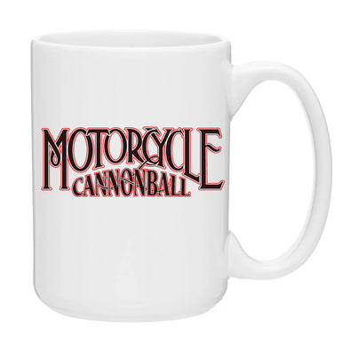 Motorcycle Cannonball Script 15oz Mug