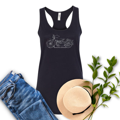 Motorcycle Cannonball JD Racerback Tank