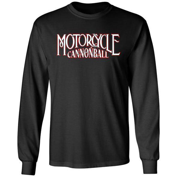 Motorcycle Cannonball Script Long Sleeve