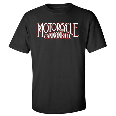 Motorcycle Cannonball Script Tee