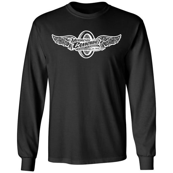 Motorcycle Cannonball Winged Wheel Long Sleeve
