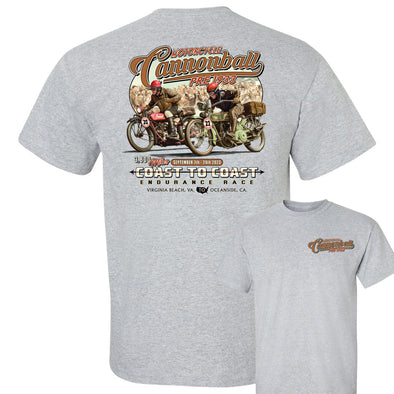 2023 Motorcycle Cannonball Coast to Coast Pre 33 Tee