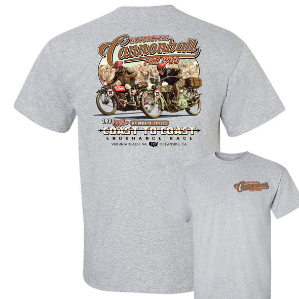 2023 Motorcycle Cannonball Coast to Coast Pre 33 Tee