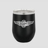 Motorcycle Cannonball Winged Wheel Stemless Wine Tumbler