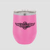 Motorcycle Cannonball Winged Wheel Stemless Wine Tumbler
