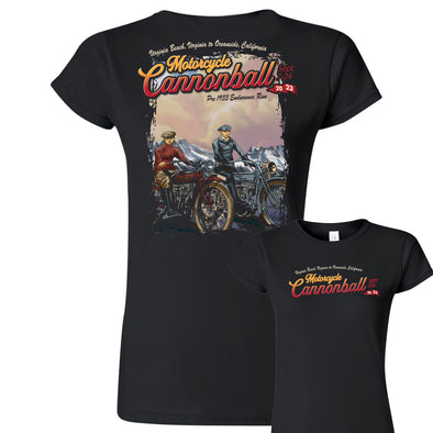 2023 Motorcycle Cannonball Vintage Rider Women's Tee