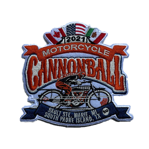 2021 Motorcycle Cannonball Event Logo Embroidered Patch