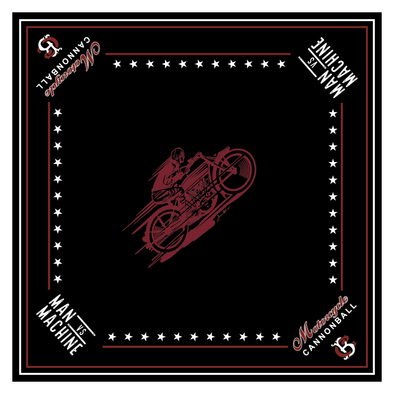 Motorcycle Cannonball Man Vs Machine Bandana / Handkerchief