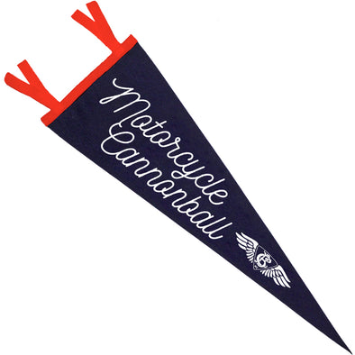 Motorcycle Cannonball Red, White, and Blue "Large" Pennant
