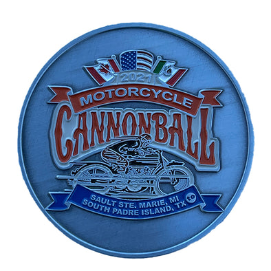 2021 Limited Edition Motorcycle Cannonball Challenge Collectible Event Coin