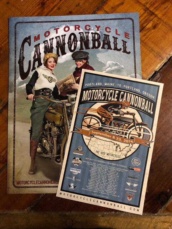 2018 Motorcycle Cannonball Artwork and Event Poster Set