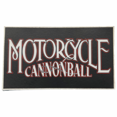 Motorcycle Cannonball Script Logo Sticker / Decal