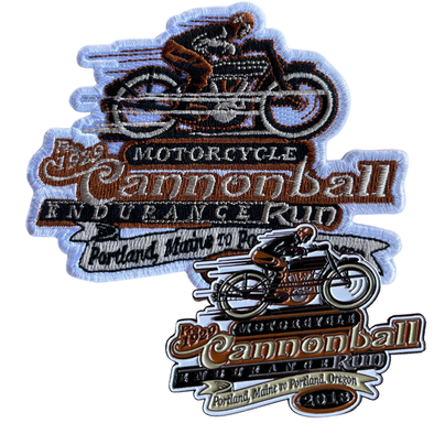 2018 Motorcycle Cannonball Pin / Patch Combo
